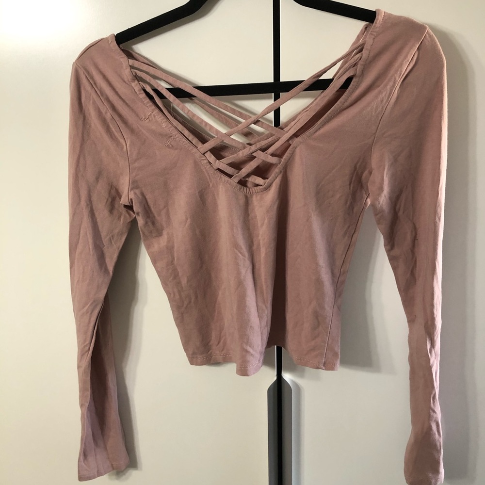 Cross back crop top